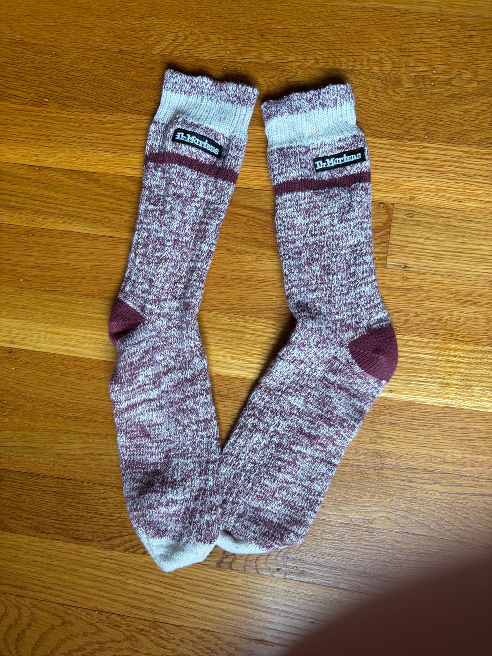 Dr. Martens Marled Red Crew Socks size large